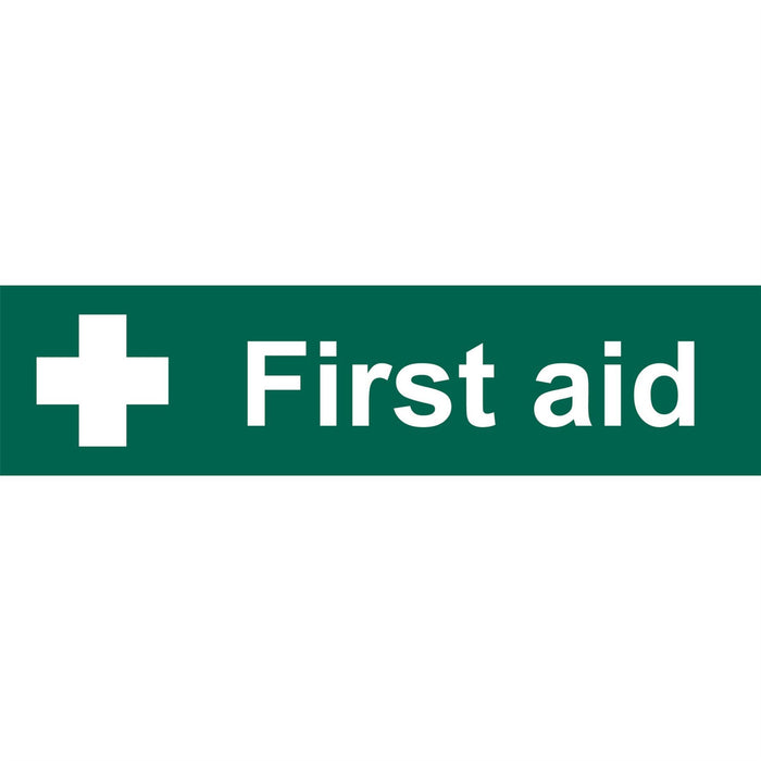 Draper 'First Aid' Safety Sign, 200 x 50mm 73263 Draper  - Dynamic Drive