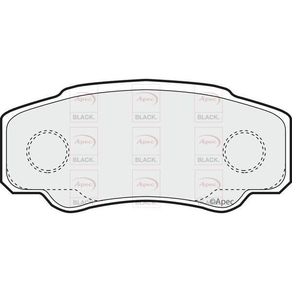 APEC Brake Pads (Rear) (R90) PAD1261B fits Fiat Peugeot Citroën Boxer Relay Boxe