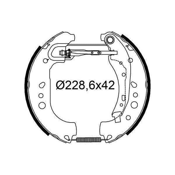 Genuine Valeo Pre-M. Brake Shoe Kit Fits Renault Twingo Iii