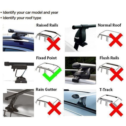 Aluminium Roof Rack Cross Bars fits Fiat 500L & 500L Living 2012-2023 Summit  - Dynamic Drive