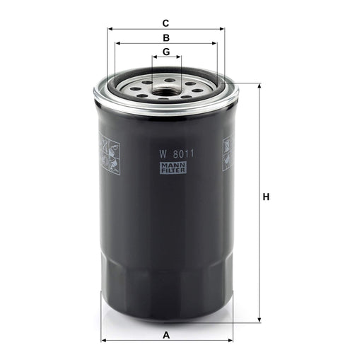 Genuine Mann Oil Filter for Hyundai Santa FeKia Carens W8011 Mann & Hummel  - Dynamic Drive