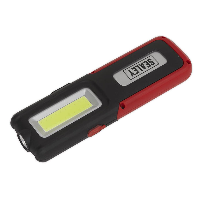 Sealey Rechargeable Inspection Light 5W COB & 3W SMD LED with Power Bank Red Sealey  - Dynamic Drive