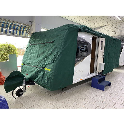 Caravan cover pro XXXLarge upto  8Ft wide 23ft-25ft  (690 - 750 cm) green 4347G8 Quest  - Dynamic Drive