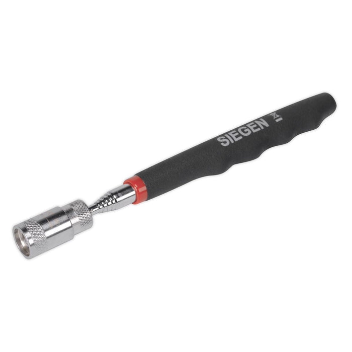 Sealey Heavy-Duty Magnetic Pick-Up Tool with LED 3.6kg Capacity S0903 Siegen by Sealey  - Dynamic Drive