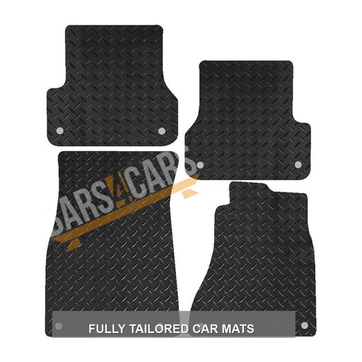 Fully Tailored Black Rubber Car Mats for Audi A7 11> Set of 4 With 8 Clips UKB4C  - Dynamic Drive