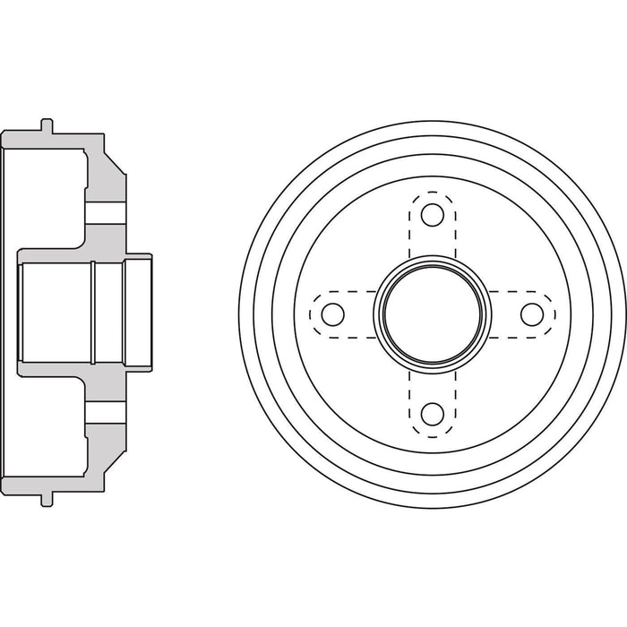 Apec Brake Drum Rear Fits Citroen Ax Saxo Peugeot 106 206