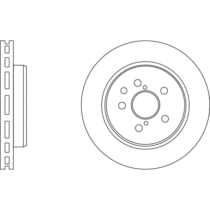 Apec Brake Disc Rear Fits Lexus Gs300 Gs430 Gs450 Gs460 Is200 Is220 Is250