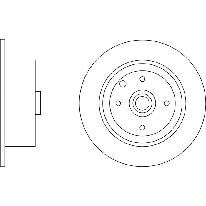 Genuine APEC Rear Brake Disc & Pads Set Solid for Opel Kadett Apec  - Dynamic Drive