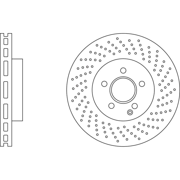 Apec Brake Disc Front Fits Mercedes C Class E Non Drilled Version Dsk2617