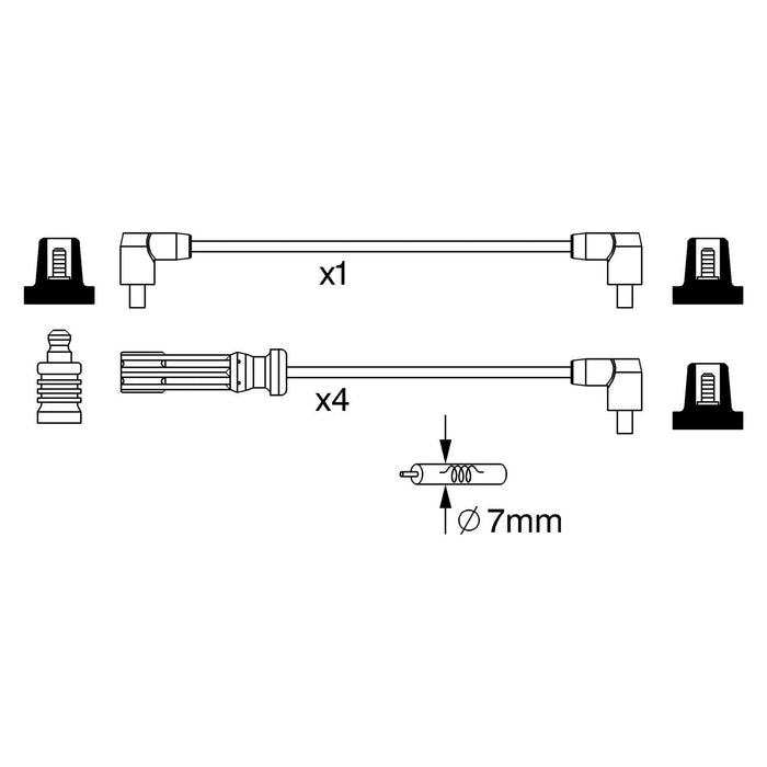 Genuine Bosch Ignition Lead Bw244 0986357244