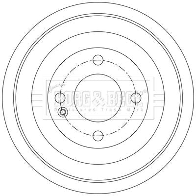 Genuine Borg & Beck Brake Drum fits i20 1114 BBR7285 Borg & Beck  - Dynamic Drive