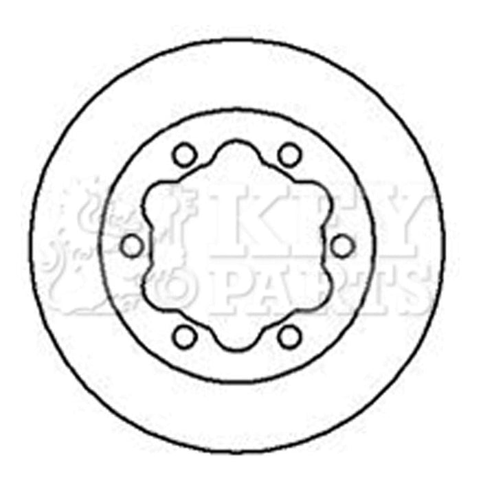 Genuine Key Parts KBD5725S Brake Disc Single (Rear)