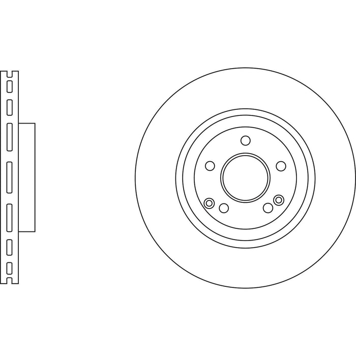 Genuine APEC Front Brake Discs & Pads Set Vented for Mercedes-Benz CLK