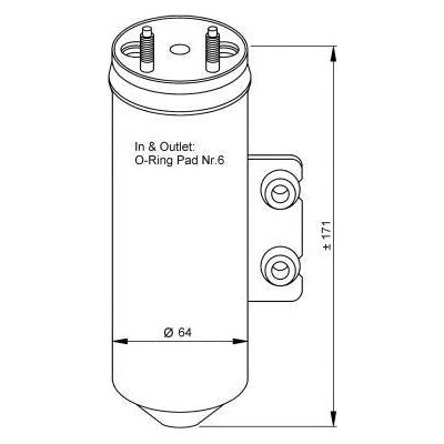 NRF Receiver Dryer fits Peugeot 206 206 Van 206+ NRF  - Dynamic Drive