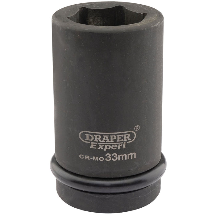 Draper Expert HI-TORQ 6 Point Deep Impact Socket, 1" Sq. Dr., 33mm Draper  - Dynamic Drive