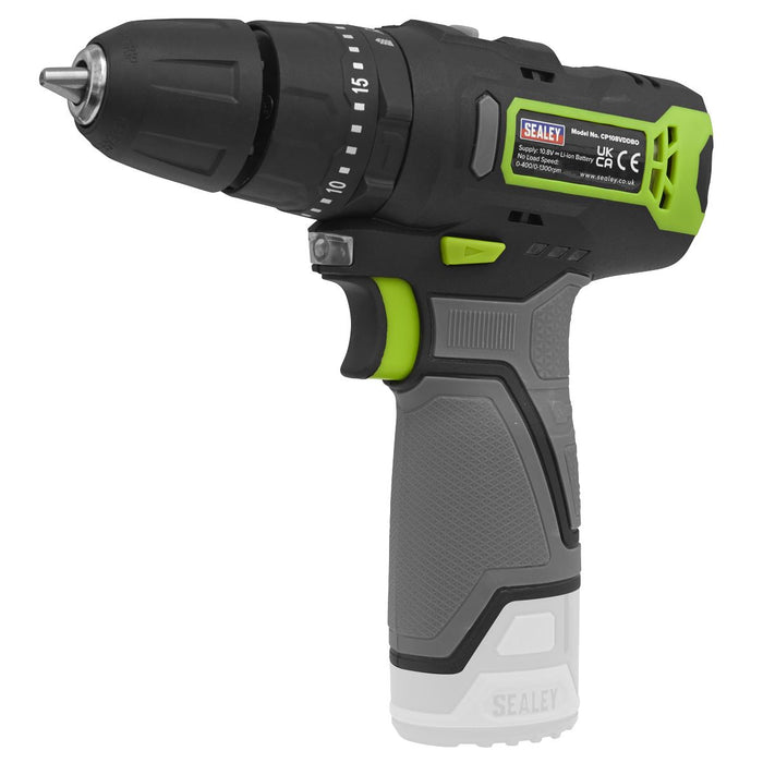 2 x SV10.8 Series Cordless Combi Drill & Impact Driver Kit 10.8V - 2 Batteries Sealey  - Dynamic Drive