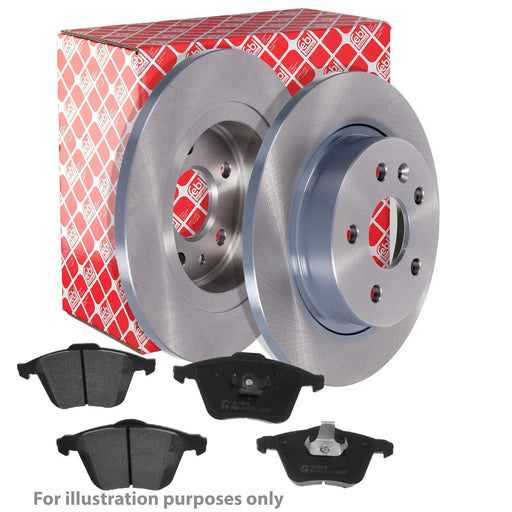 Genuine FEBI Rear Brake Discs & Pads Set Solid for BMW 3 Series Febi Bilstein  - Dynamic Drive