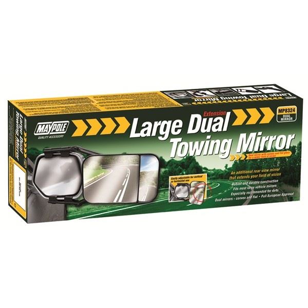 Maypole Towing Extension Mirror - Dual Glass Maypole  - Dynamic Drive