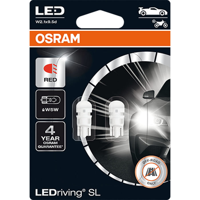 OSRAM LEDriving® SL, W5W, Red, LED signal lamps, Off-road only, non ECE Osram  - Dynamic Drive