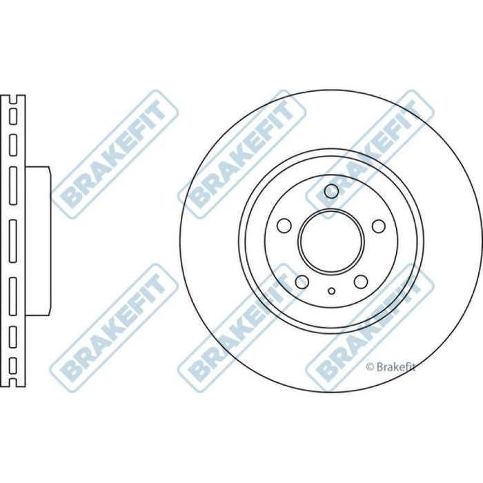 Apec Brake Disc Front Fits Audi A4 A5 Q5