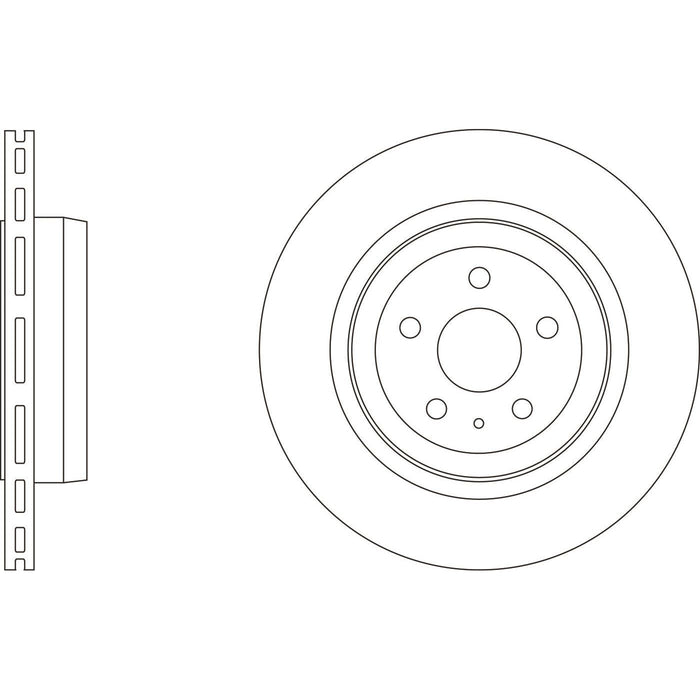 Genuine APEC Rear Brake Discs & Pads Set Vented for Tesla Model S