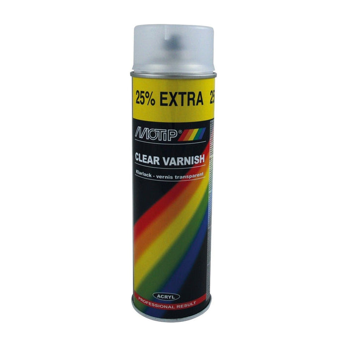 2 x Motip Matt Finish Clear Lacquer Varnish Acrylic Spray Paint Aerosol 500ml