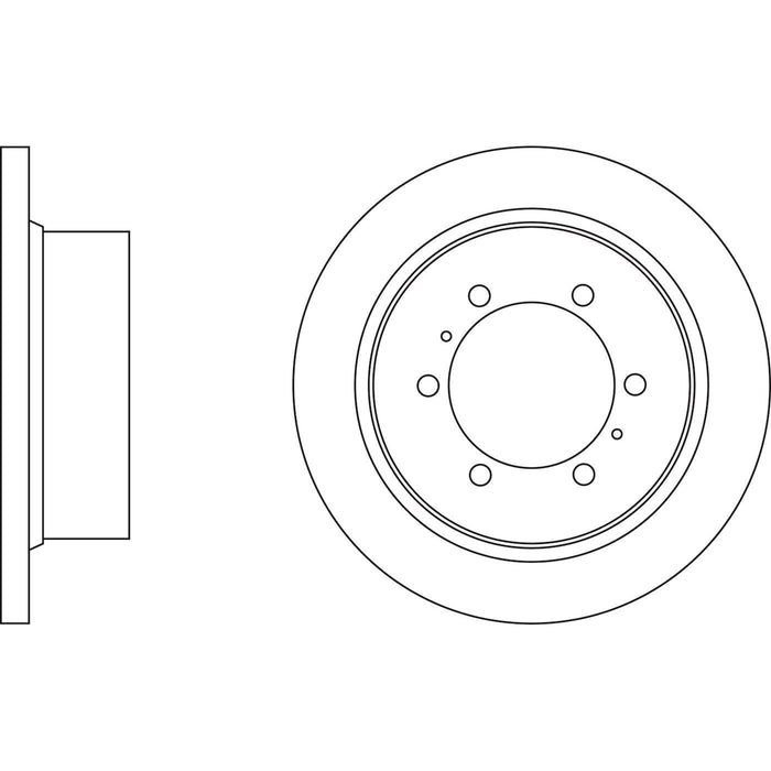 APEC Rear Brake Discs & Pads Set Solid for Mitsubishi Challenger / Shogun Sport