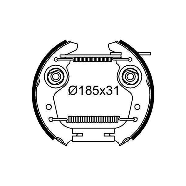 Genuine Valeo Pre-M. Brake Shoe Kit Fits Fiat Panda Uno