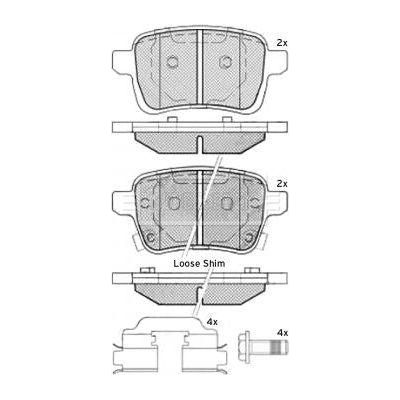 Genuine Borg & Beck Rear Brake Pads fits GM Corsa 151617 0914 BBP2536 Borg & Beck  - Dynamic Drive