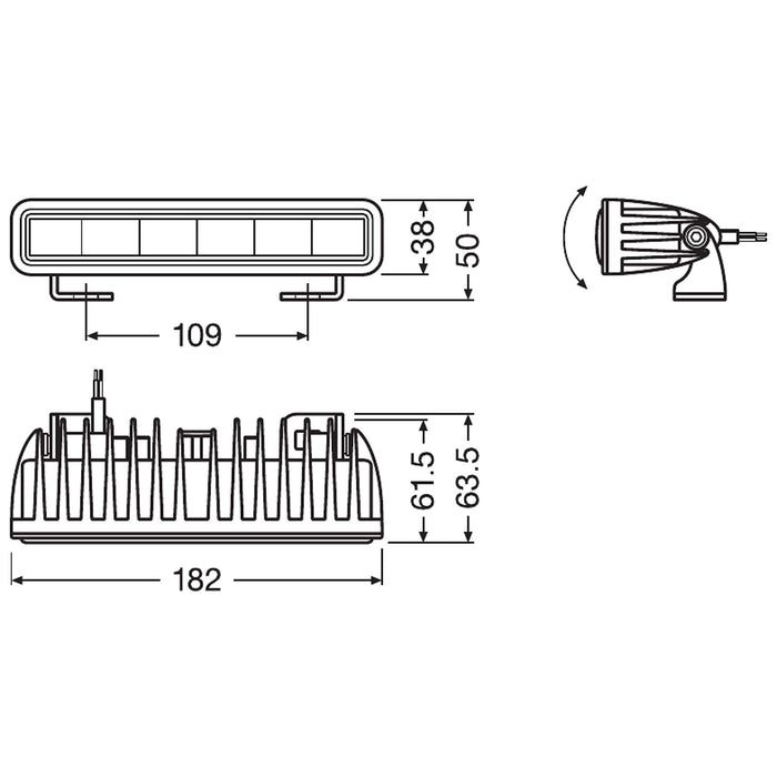 Osram LEDriving SX180-SP Slimline Series LED Driving Spot-Beam Lightbar Osram  - Dynamic Drive