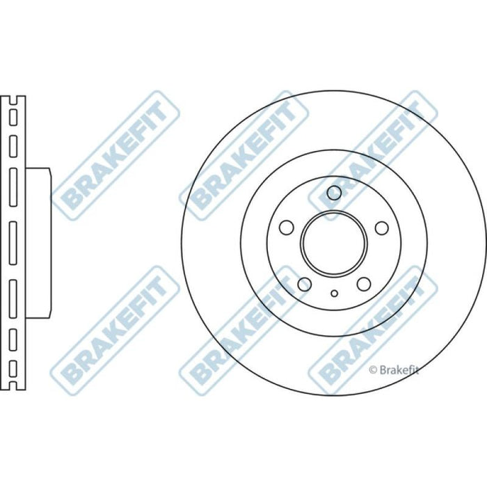 Apec Brake Disc Front Fits Audi A4 A5 A6