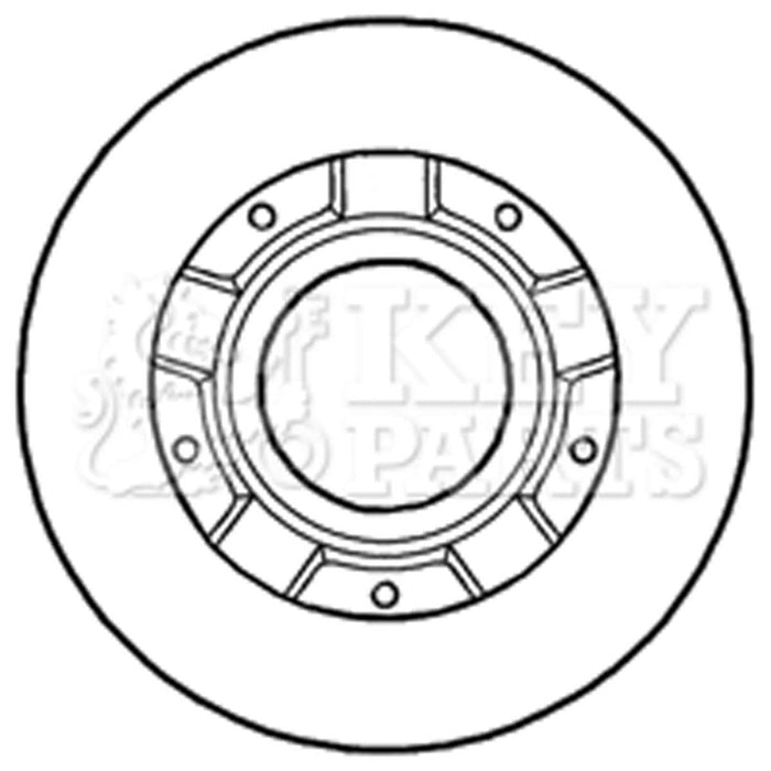 Genuine Key Parts KBD5932S Brake Disc Single (Rear) Key Parts  - Dynamic Drive