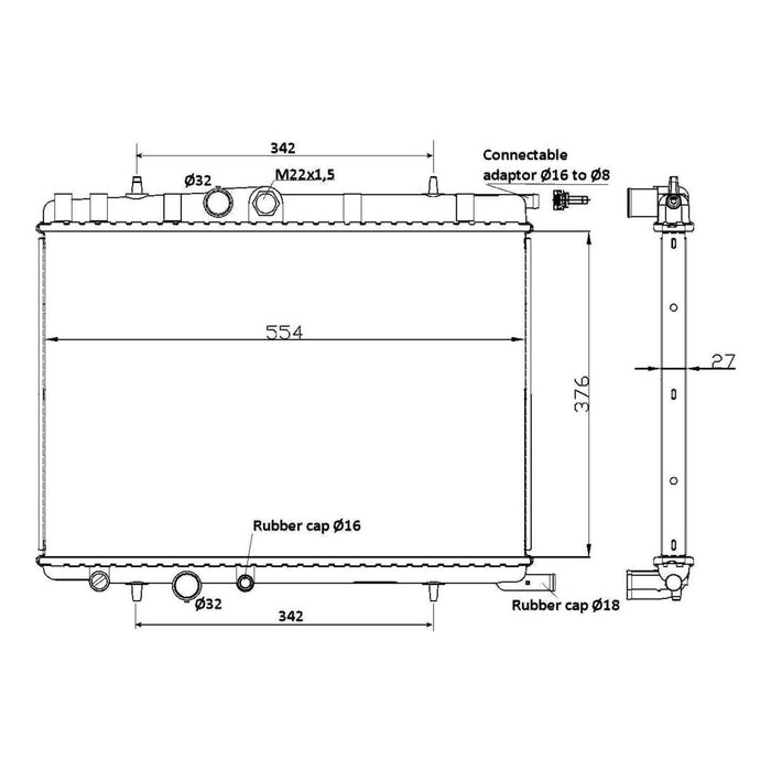 NRF Radiator 53424 NRF  - Dynamic Drive