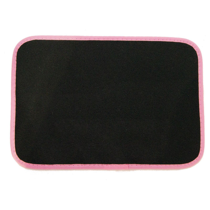 4 Set Black Pink Heart Velour Car Mat fits Renault Clio Megane Twingo Scenic UKB4C  - Dynamic Drive