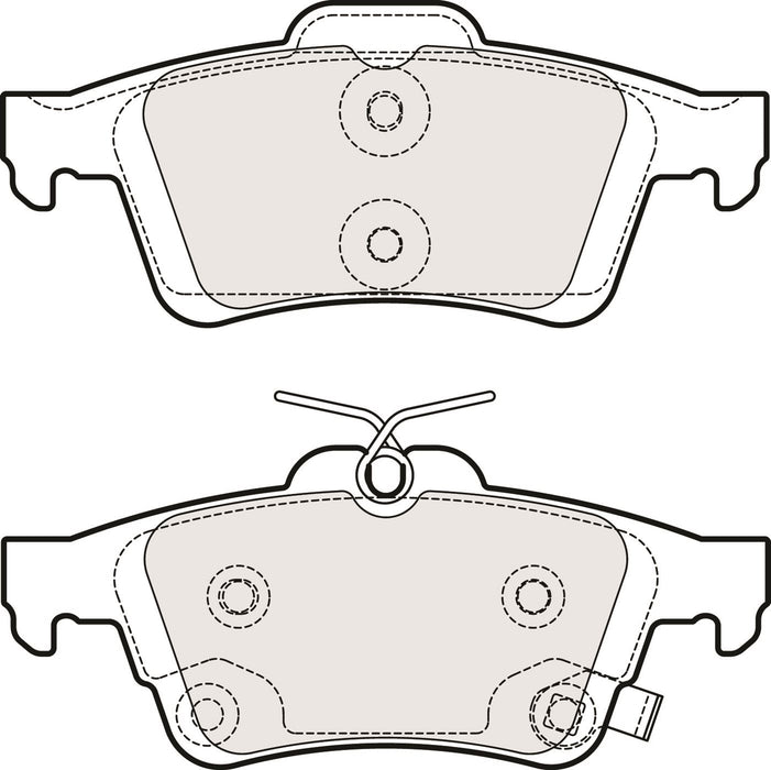 Apec Brake Pads Rear Fits Ford Focus