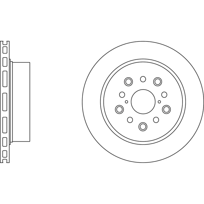 Apec Brake Disc Rear Fits Lexus Ls430