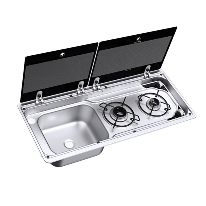 Dometic MO 9722L Hob & LH Sink Unit 760 x 325mm (2 Burners / 12V) - Convenient &