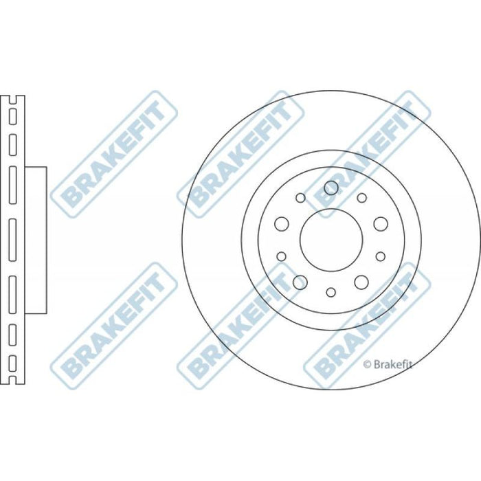 Apec Blue / Brakefit Brake Disc (Front) (Single) SDK6945