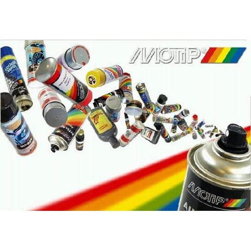 2 x Motip Gloss Black Car Spray Paint Lacquer Metal Wood Plastic Strong 500ml Motip  - Dynamic Drive