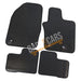 White Trim Tailored Black Rubber Car Mats for Fiat 500X 15 ON Set of 4 With 4 Clips UKB4C  - Dynamic Drive