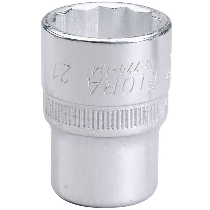 Draper Elora Bi-Hexagon Socket, 1/2" Sq. Dr., 21mm 24666