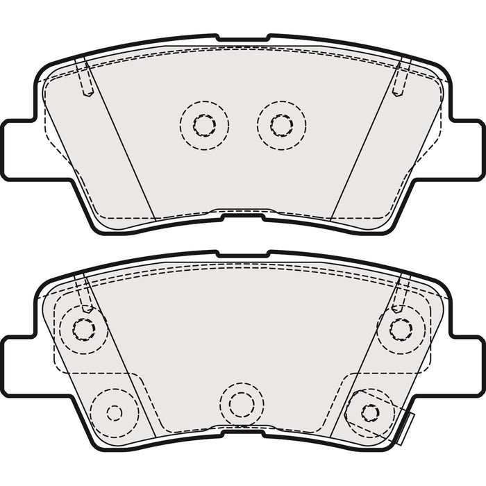 Genuine APEC Rear Brake Discs & Pads Set Solid for Ssangyong Korando