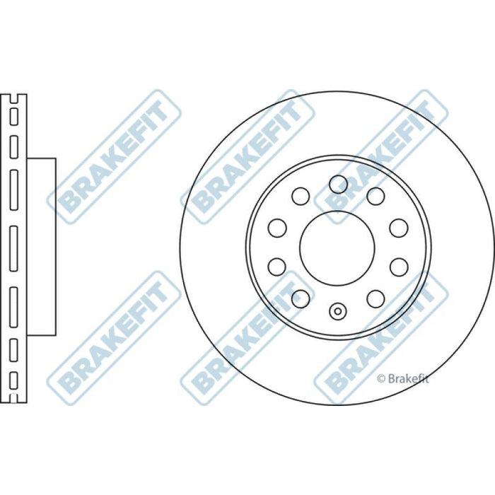 Apec Brake Disc Front Fits Audi A3 Seat Leon Skoda Octavia VW Golf