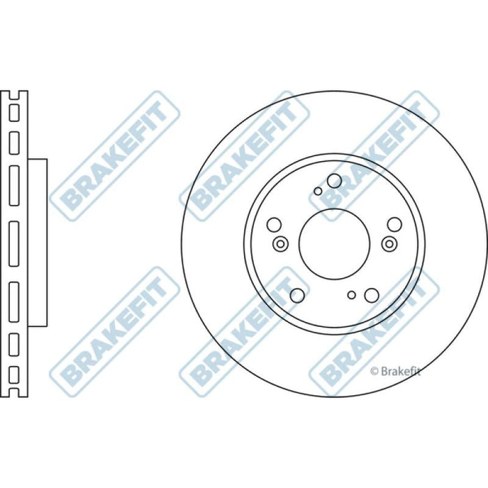 Apec Brake Disc Front Fits Honda Civic