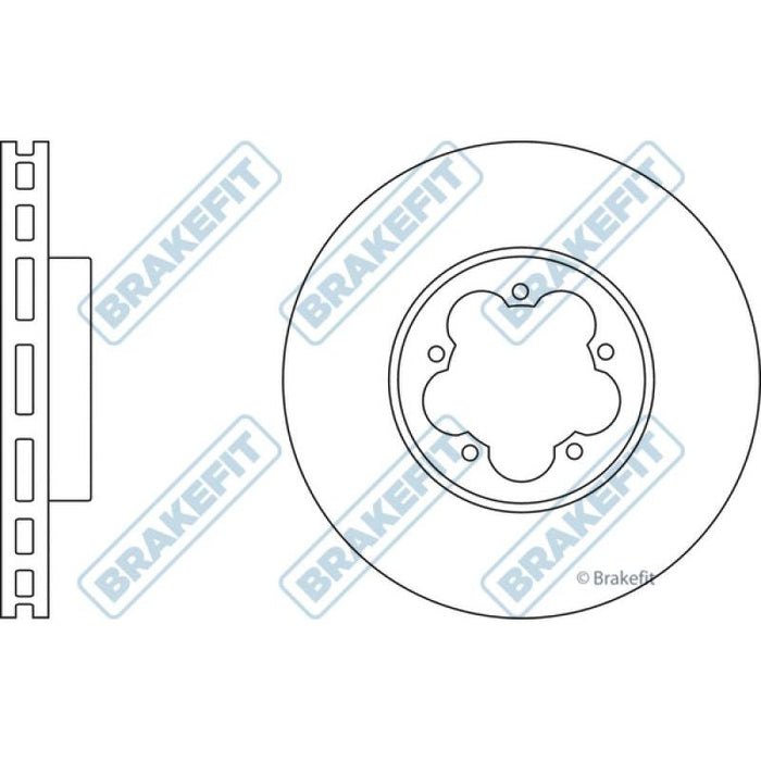 Apec Brake Disc Front Fits Ford Transit Custom Apec  - Dynamic Drive