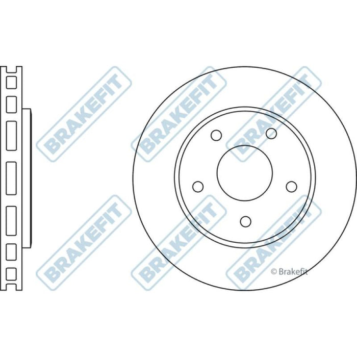 Apec Brake Disc Front Fits Chrysler Voyager Dodge Journey