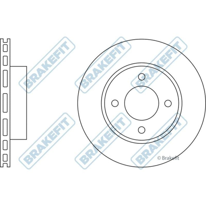 Apec Brake Disc Front Fits Ford Capri