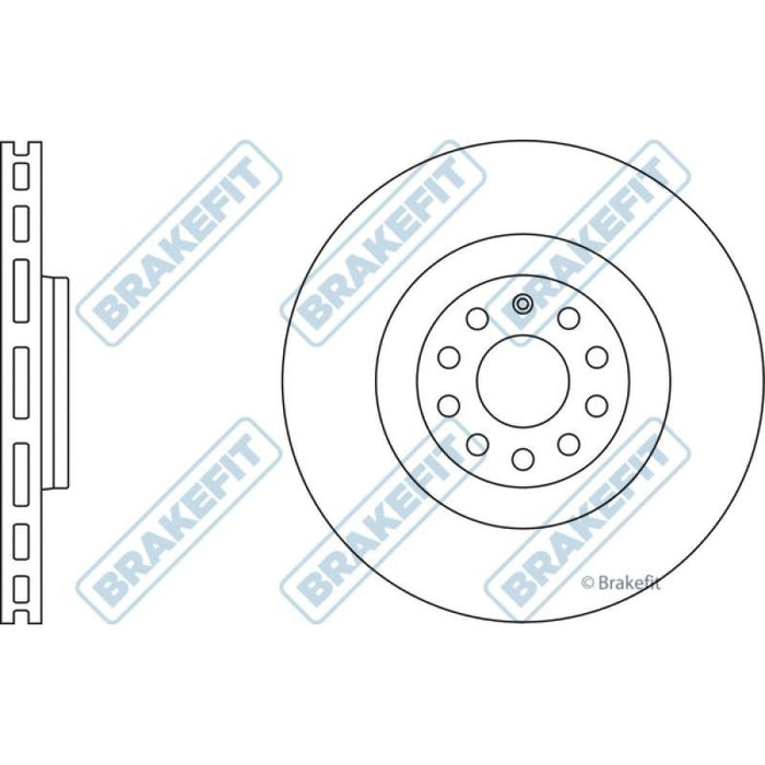 Apec Brake Disc Front Fits Audi A3 S3 Seat Leon Skoda Superb VW Golf P