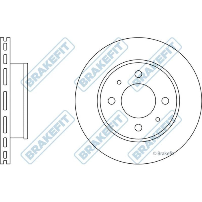 Apec Brake Disc Front Fits Hyundai Amica