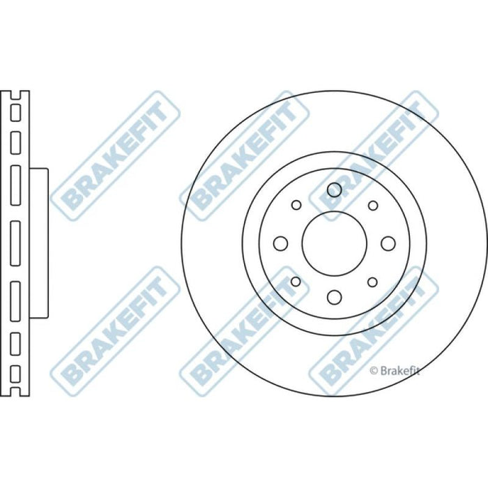 Apec Brake Disc Front Fits Alfa Romeo Mito Fiat Bravo Stilo